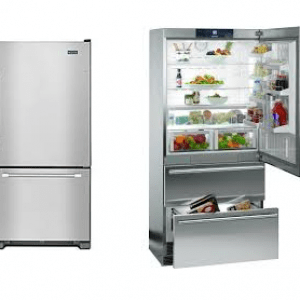Bottom freezers on a fridge