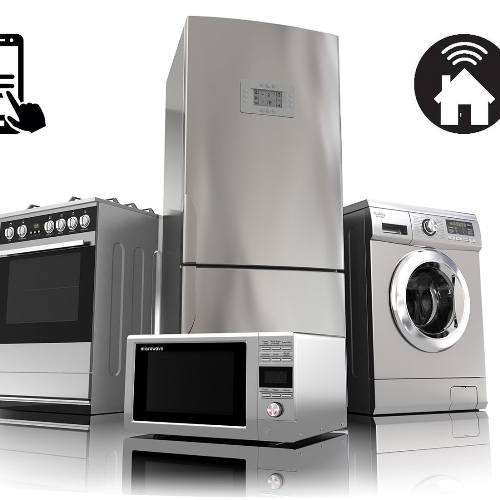 Smart home appliances with automated maintenance alerts, helping homeowners stay on top of an appliance maintenance checklist by season